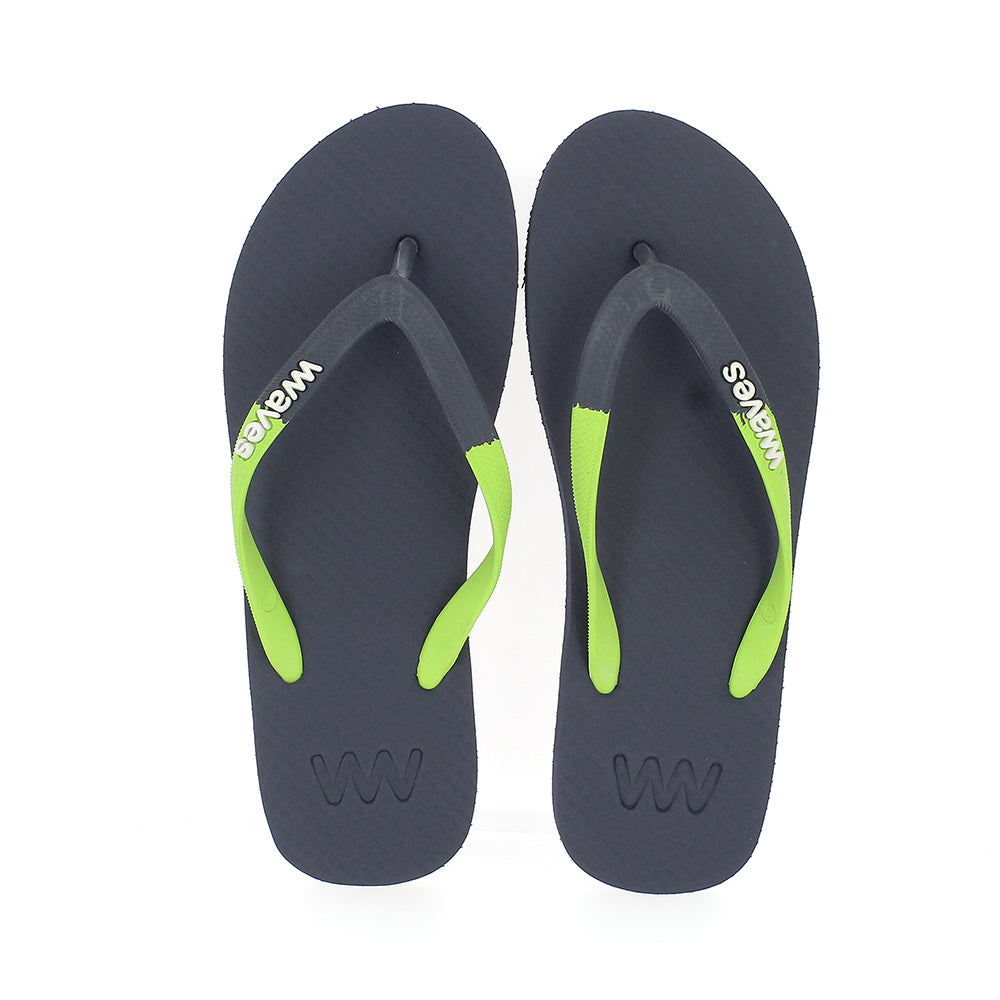 Waves Men Casual Flats Slipper Navy Lime