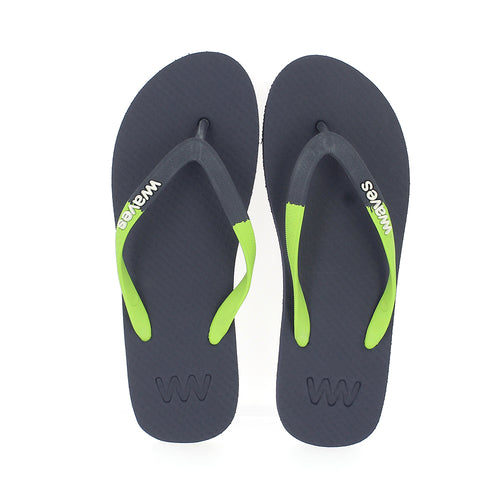 Waves Men Casual Flats Slipper Navy Lime